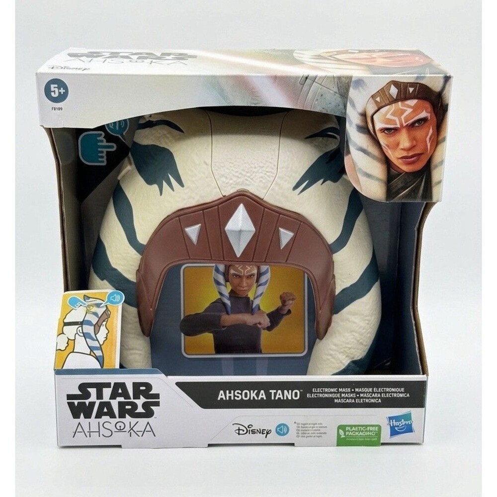Star Wars Ahsoka Tano Electronic Mask - New in Box - Hasbro Disney Ages 5+